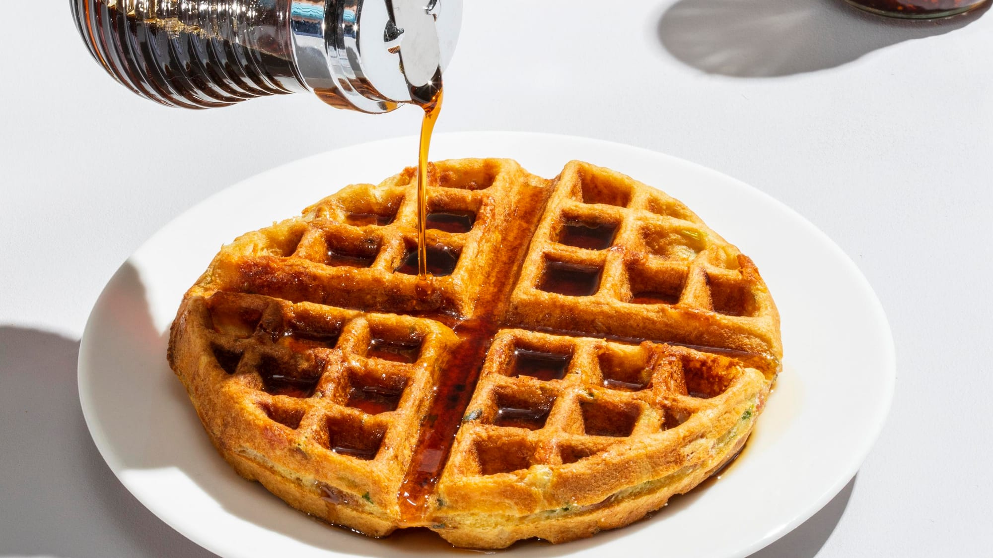 The best waffles are crisp on the outside and creamy on the inside