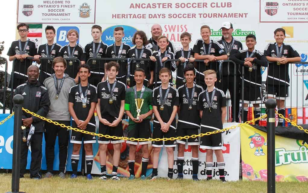 Woolwich U14 boys win gold at Ancaster tournament