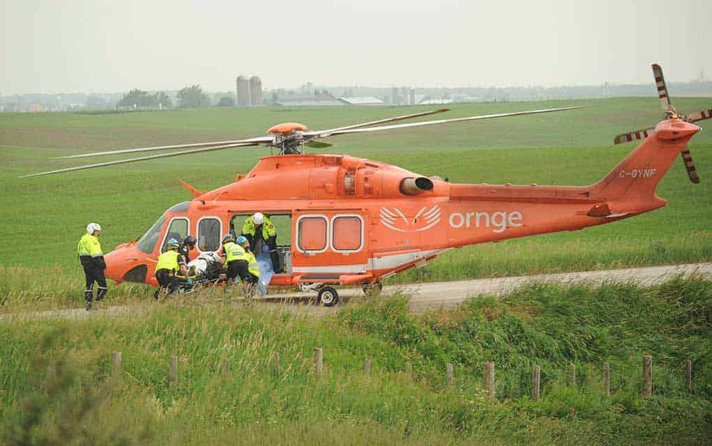 Man airlifted from scene of Wellesley collision