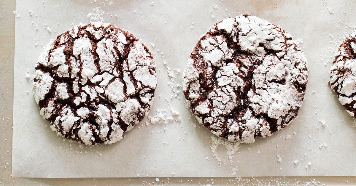 These fudgy, crinkly cookies are perfect for chocolate lovers
