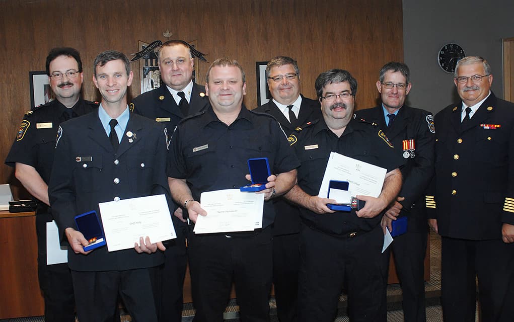 Woolwich firefighters honoured for service