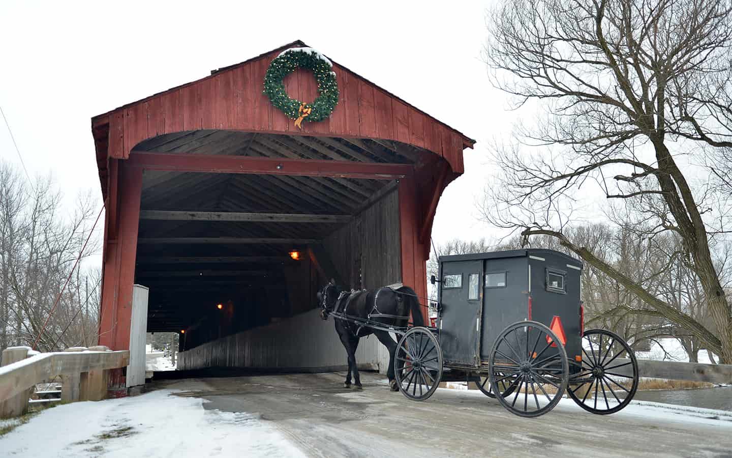 A-carolling we go, as covered bridge hosts annual sing-along on Monday night
