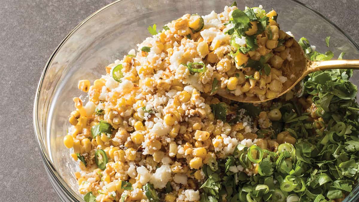 Make this bright, creamy charred corn salad without firing up the grill