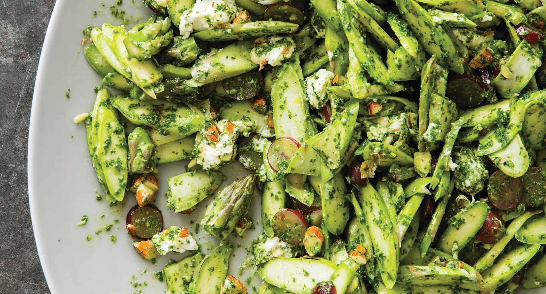 Raw asparagus makes a lasting impression in this spring salad